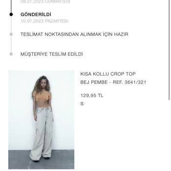Zara Geç Kalan Sipariş
