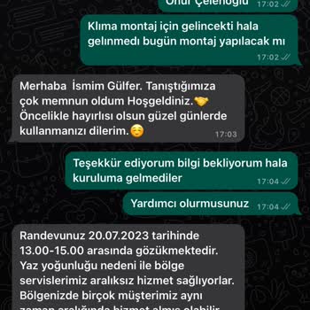 Vestel Yetkili Servis Klima Takmaya Gelmiyor