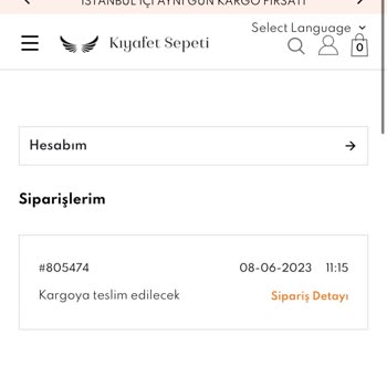 Kıyafet Sepeti Ürünüm Gönderilmiyor Para İadesi Yapılmıyor