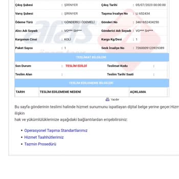 Trendyol Elime Hiç Ulaşmayan Paket!
