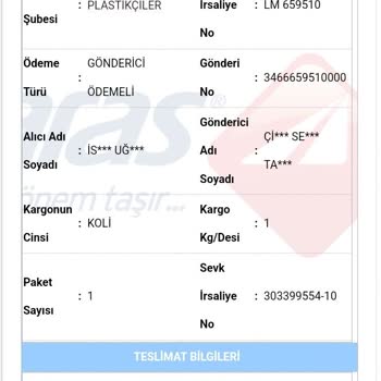 Aras Kargo Ürün Sevkiyatında Yaşanan Sıkıntı