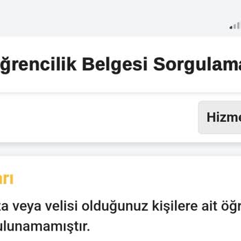 E-Devlet (Turkiye.gov.tr) Öğrenci Belgesi Sorgulama Hatası