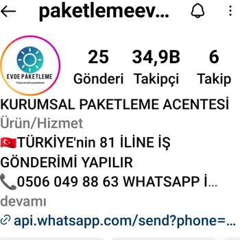 Evde Paketleme Türkiye Sipariş İptal Edildi. Ödemeler İade Edilmeyecekmiş.