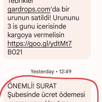 Gardrops Satış Parasından Kargo Ücreti Kesmiş