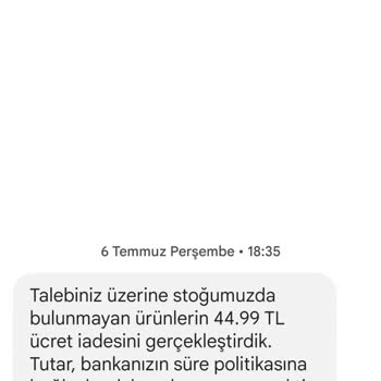 Getir Geri Ödeme Problemi