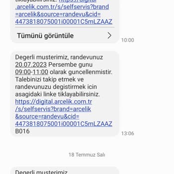 Arçelik Firmasının Servis Hizmeti Vermemesi