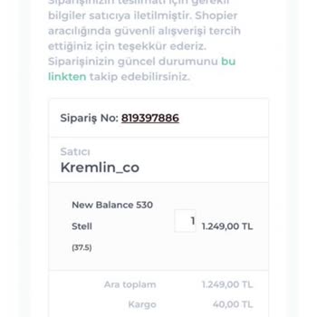 Kremlin.co Sipariş Kargo Sorunu