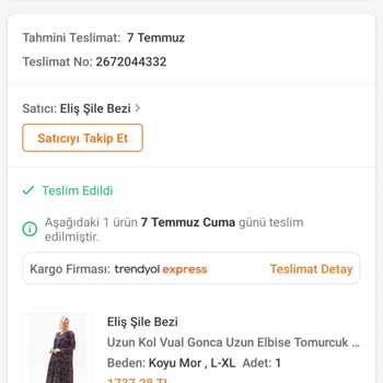 Trendyol Satın Aldığım Ürün Teslim Edilmedi