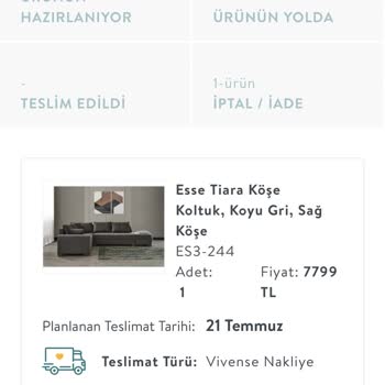 Vivense 2 Ay Önceki Siparişimi Teslimattan Bir Gün Önce Arayıp İptal Ediyor