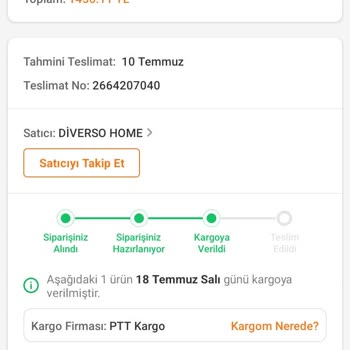 PTT Kargo Ürün Teslim Edilmemesi