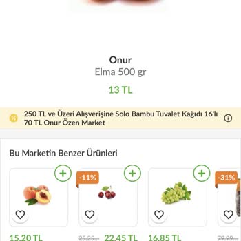 Onur Market Trendyol Üzerinden Yapılan Sebze Meyve Alışverişinde Yaşanan Sorunlar