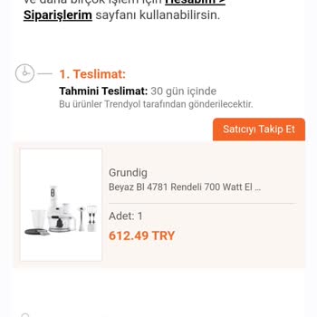 Trendyol İptal Edilen Ürün
