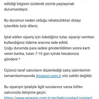 Amazon Siparişimi Sorgusuz İptal Ettiler.