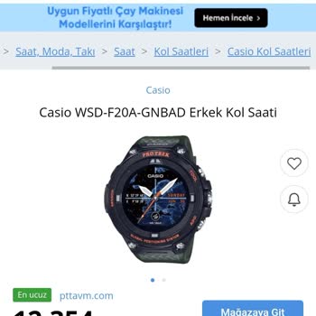 Ersa Saat Casio WSD-F20A-GN Model Smart Saat Sorunu