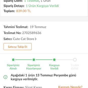 Trendyol Ürün Teslim Edemiyor