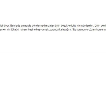 Amazon Arızalanan Ürün Sonrası İlgisizlik