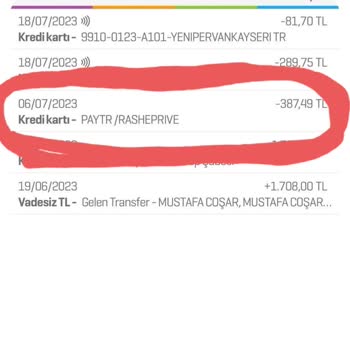 Rashe Prive Kargom Gelmedi Para İadesi Yok