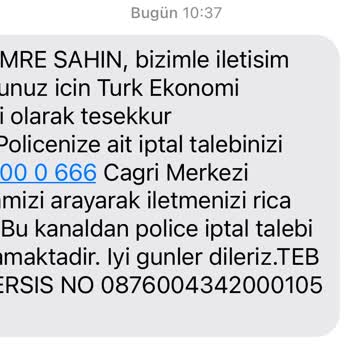TEB Kredi Sigorta İptali