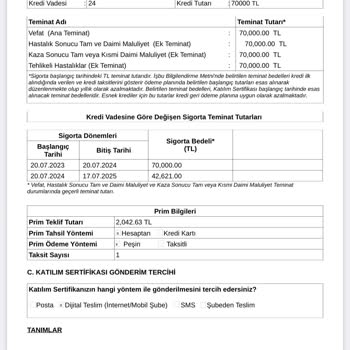 TEB Kredi Sigorta İptali