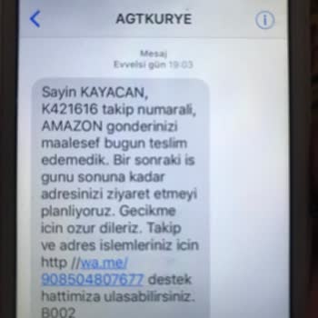 AGT Kurye (aynigunteslim.com) AGT İle Yaşanan Teslimat Sorunu