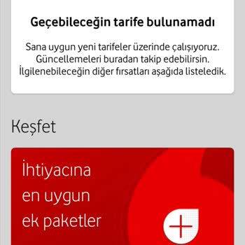 Vodafone Taahhüdümün Bitmesine 2 Gün Kala Tarife Değişikliği Yapamıyorum