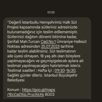İbb - İstanbul Büyükşehir Belediyesi Teslim Edilmeyen Süt Yardımı
