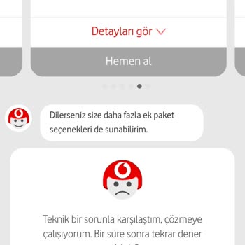 Vodafone Beklenmedik Hata Oluşuyor