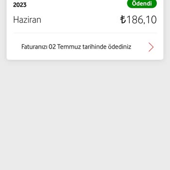 Vodafone Her Ay Artan Fatura