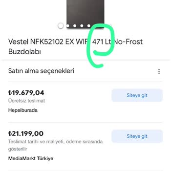 Vestel 471 Litre Buzdolabı 520 Litre Olarak Satıldı