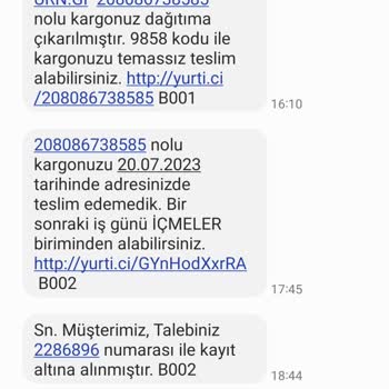 Yurtiçi Kargo Firması Kargomu Teslim Etmiyor.