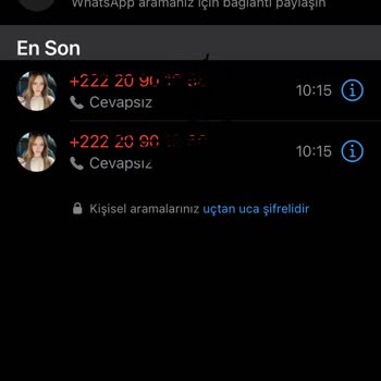 WhatsApp Yabancı Numaradan Gelen Sesli WhatsApp Araması