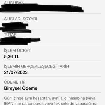 Garanti BBVA Maaş Hesabım Olmasına Rağmen Kesilen EFT Ücreti