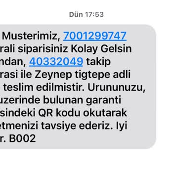 Kolay Gelsin Kargo Şirketi Eksik Ürün Teslimatı