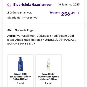 Gratis Eksik Ürün Gönderimi