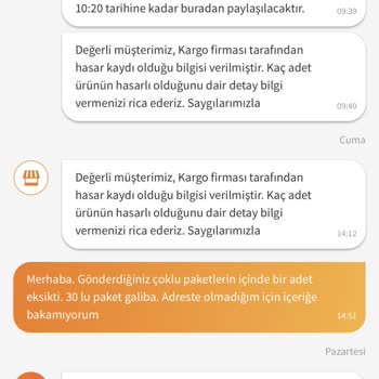 Trendyol Hayat Firması Eksik Ürünü Tedarik Etmiyor