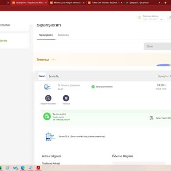 Hepsiburada Market Su Siparişi Gelmemiş Olmasına Rağmen Teslim Edildi Yazıyor.