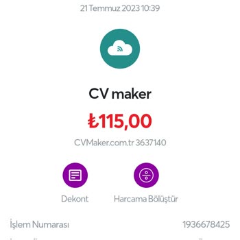 CV Maker Para Çekme