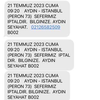 Aydın Turizm Son Dakika Bileti İptal Etti!