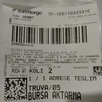 Bliss Atelier / Siparişim Eksik Teslim Edildi Firmaya Ulaşamıyorum.