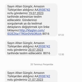 Amazon Kargo Firmasının Müşteri İle Dalga Geçmesi