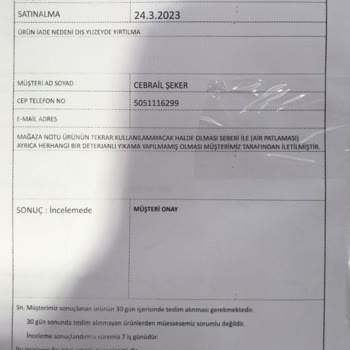 Nike Değişim Şikayet İade Bilgisizlik