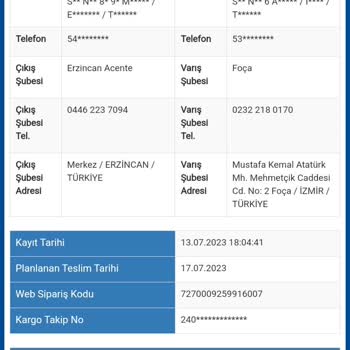 Sürat Kargo Teslim Edilmemiş Kargo