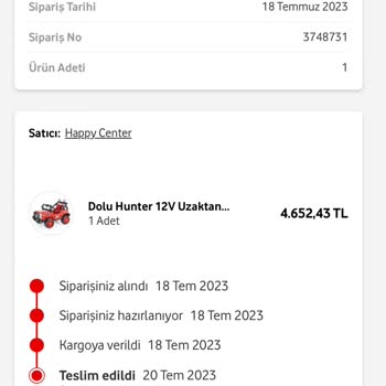 Her Şey Yanımda Teslim Edildi Görünen Kargo