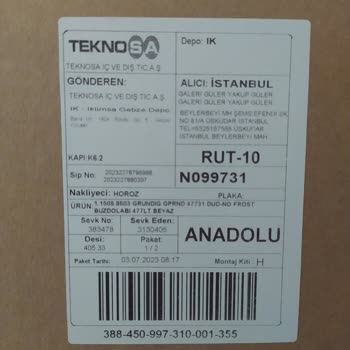 Teknosa Yasal Süre İçindeki Koli Hasarlı Buzdolabını Değiştirmiyor