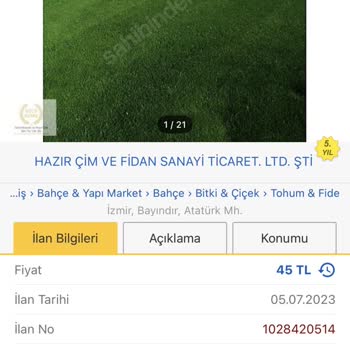 Gold Botanik ve Hazır Çim Evergreen Life Tarım Ormancılık Hayvancılık İnşaat Ve İthalat