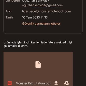 Monster Notebook Bitmek Bilmeyen İade Süreci