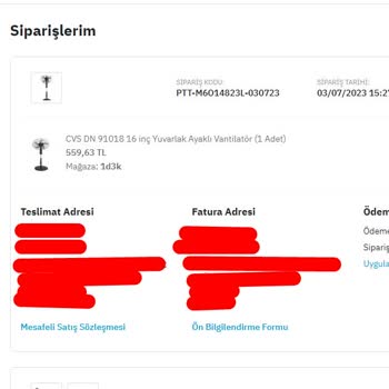 Epttavm Cvs Dn Vantilatör Aldım Bıktırdılar Ve Zorla İptal Ettirdiler