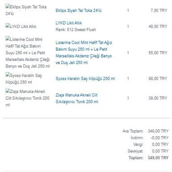 Gratis Eksik Ürün Gönderimi