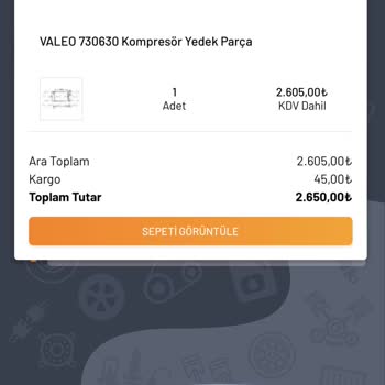 Alo Parça (aloparca.com) Klima Kompresörü Siparişi Ve Ödeme Sorunu