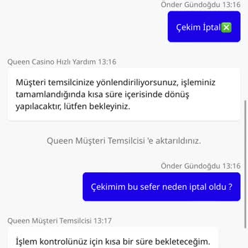 Queencasino Her Seferinde Çekimi İptal Ediyor